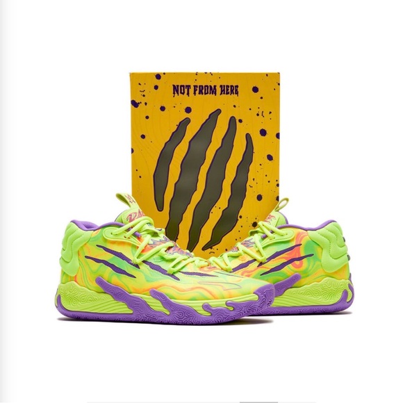 Puma Other - Puma MB.03 Spark LaMelo Ball Basketball Shoes Yellow and Purple Glimmer 10.5